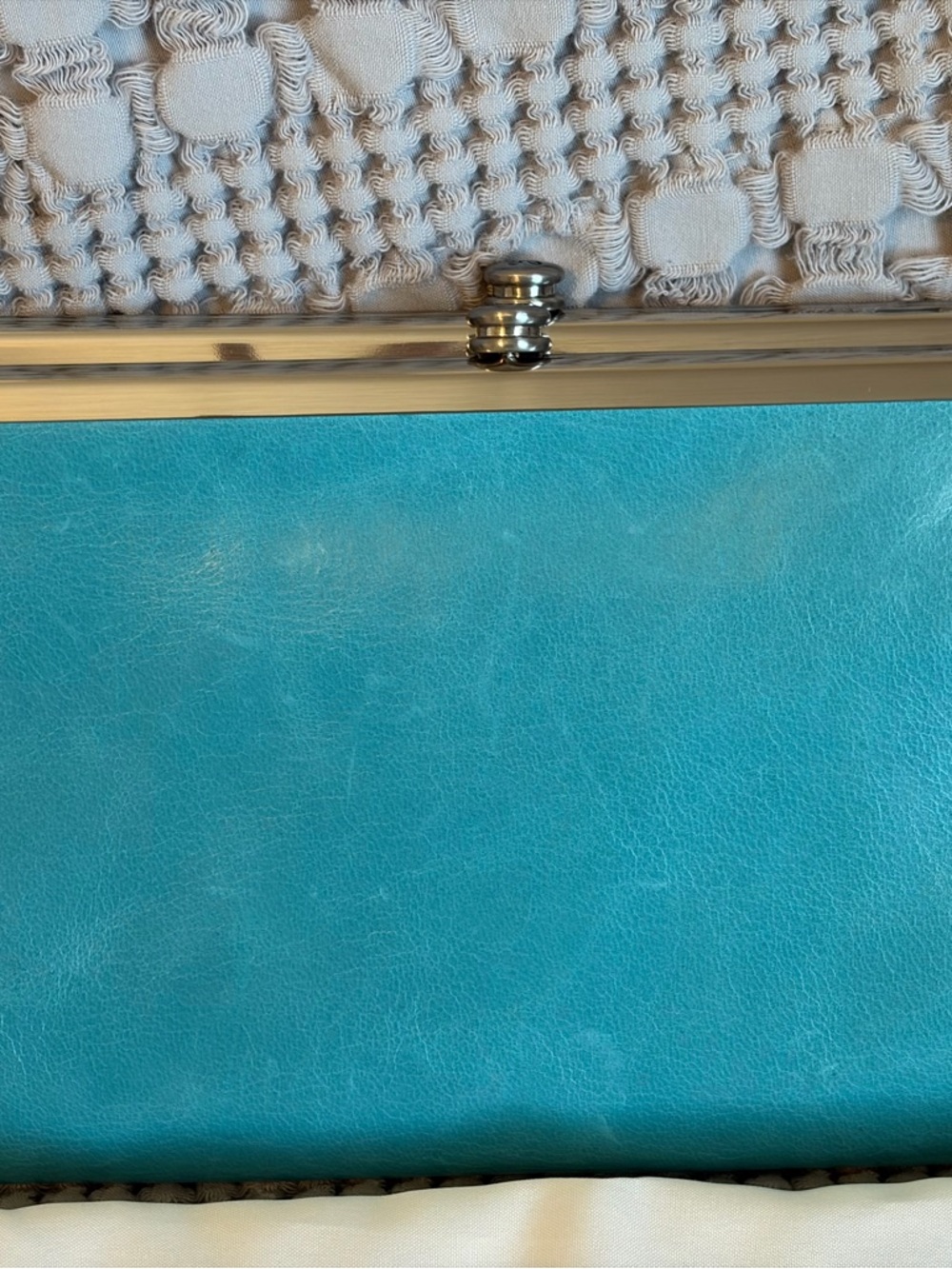 EUC Hobo Lauren clutch-wallet in turquoise. - Picture 2 of 7